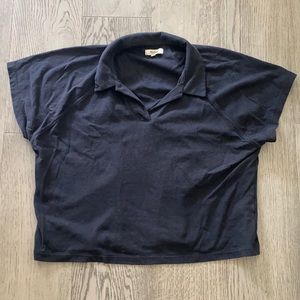 Madewell cropped polo shirt